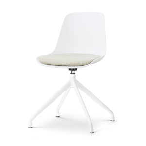 Nolon Nola-Liv Eetkamerstoel Wit met Naturelbeige Zitkussen – Witte Po Nolon Nola-Liv Eetkamerstoel Wit met Naturelbeige Zitkussen – Witte Po