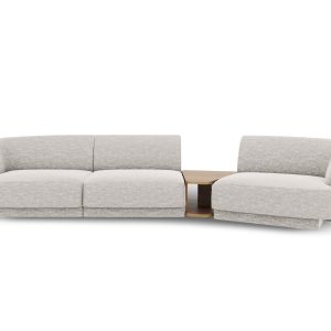 Micadoni Rechte modulaire bank Miley 3-zits, chenille, lichtgrijs – 12 Micadoni Rechte modulaire bank Miley 3-zits, chenille, lichtgrijs – 12