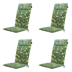 Madison tuintstoelkussen hoge rug Elisa – groen – 120x50x4cm – set van Madison tuintstoelkussen hoge rug Elisa – groen – 120x50x4cm – set van