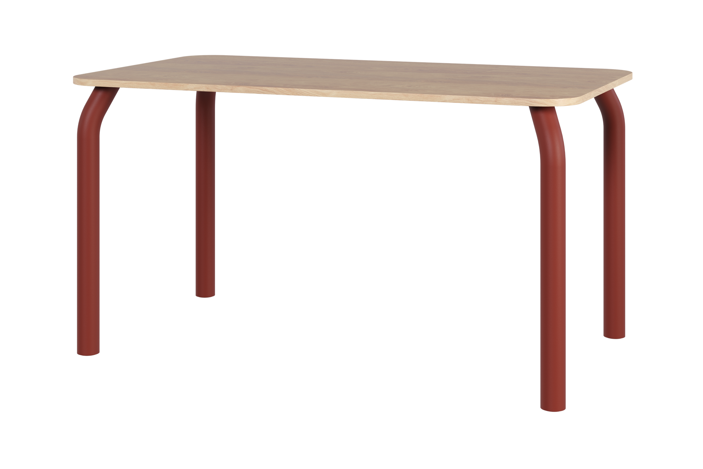 noo.ma Meko eettafel 140 x 80 cm - eikenfineer, stalen frame, Auburn R