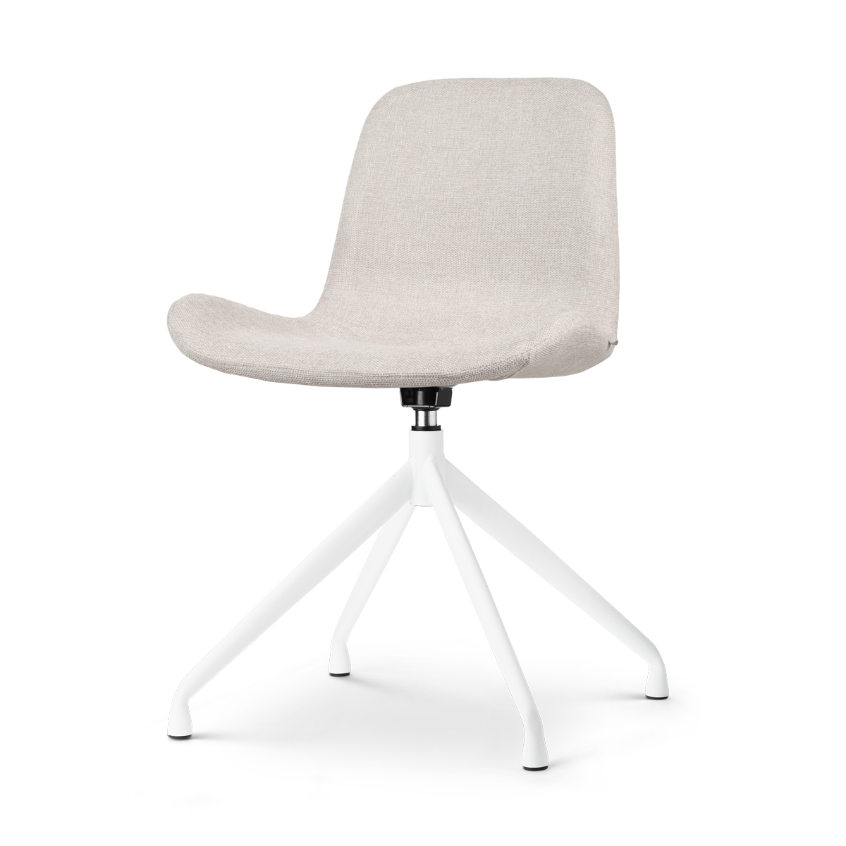 Nolon Nola-Fé Eetkamerstoel Beige - Draaibaar Wit Onderstel