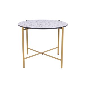 MaximaVida salontafel Lucca 49 cm kruisframe champagne goud – HPL terr MaximaVida salontafel Lucca 49 cm kruisframe champagne goud – HPL terr