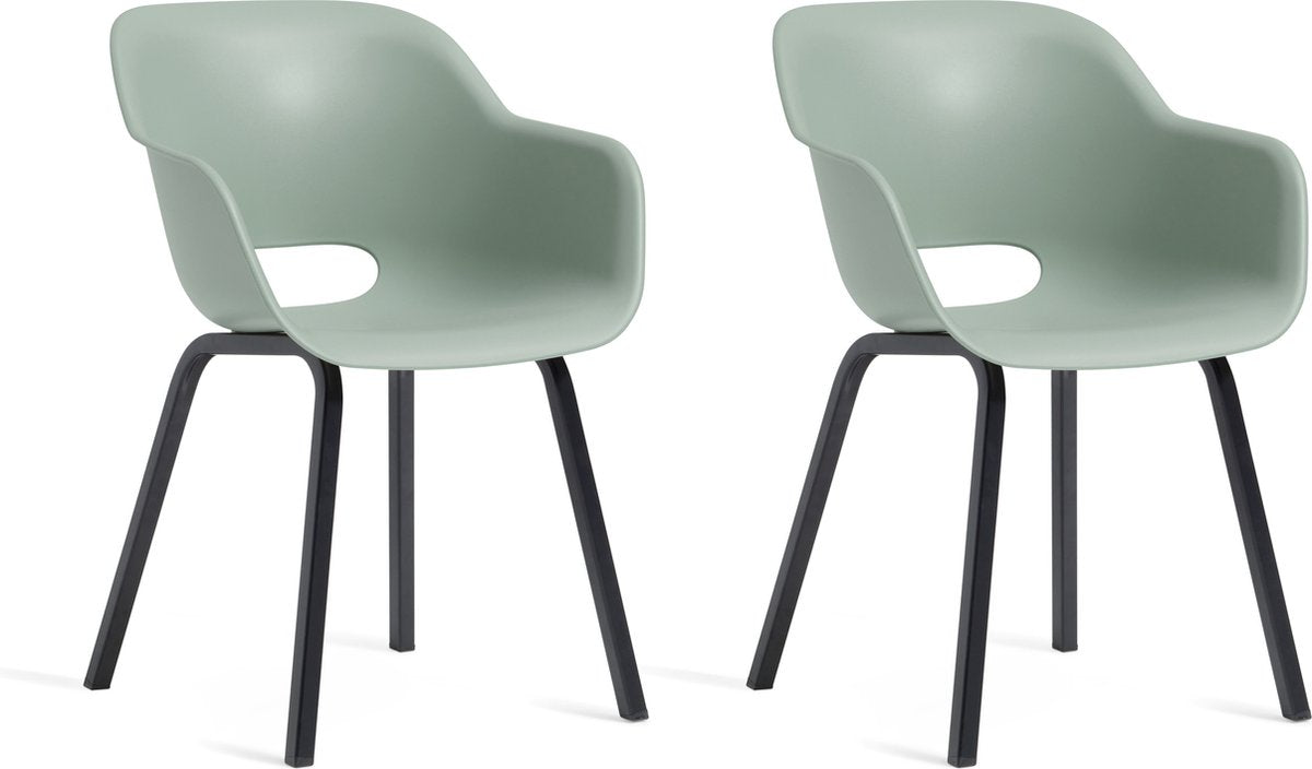 Keter Noa Tuinstoel - 2 stuks - 55x56,5x80cm - metalen frame - Vintage