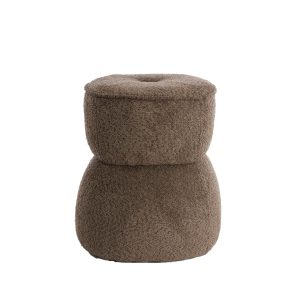 Light & Living poef LEYLA – bruin – Ø40cm Light & Living poef LEYLA – bruin – Ø40cm