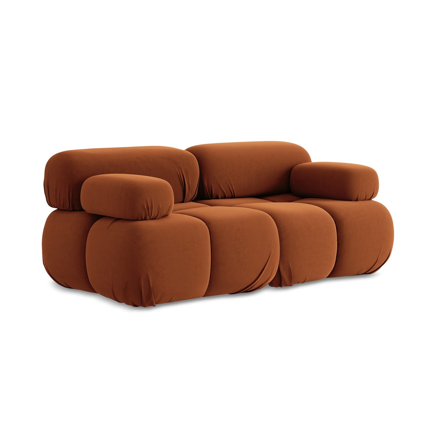 LaMiaSofa Tweezits modulaire bank Sanremo - velours - terracotta - 190