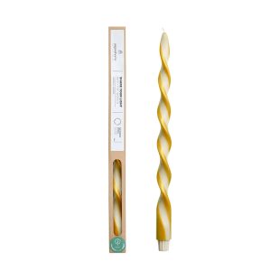 Originalhome spiraalkaars duo – 40 cm – geel Originalhome spiraalkaars duo – 40 cm – geel