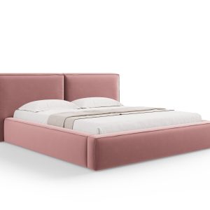 Micadoni Opbergbed met hoofdeinde Jodie 180x200cm, flueel, roze – 228x Micadoni Opbergbed met hoofdeinde Jodie 180x200cm, flueel, roze – 228x