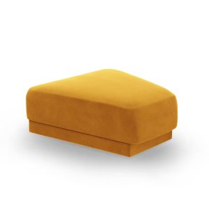 Micadoni Poef Miley flueel, geel – 79x88x40cm Micadoni Poef Miley flueel, geel – 79x88x40cm