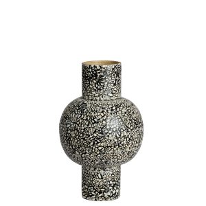 Light & Living vaas Girona – zwart – Ø24cm Light & Living vaas Girona – zwart – Ø24cm