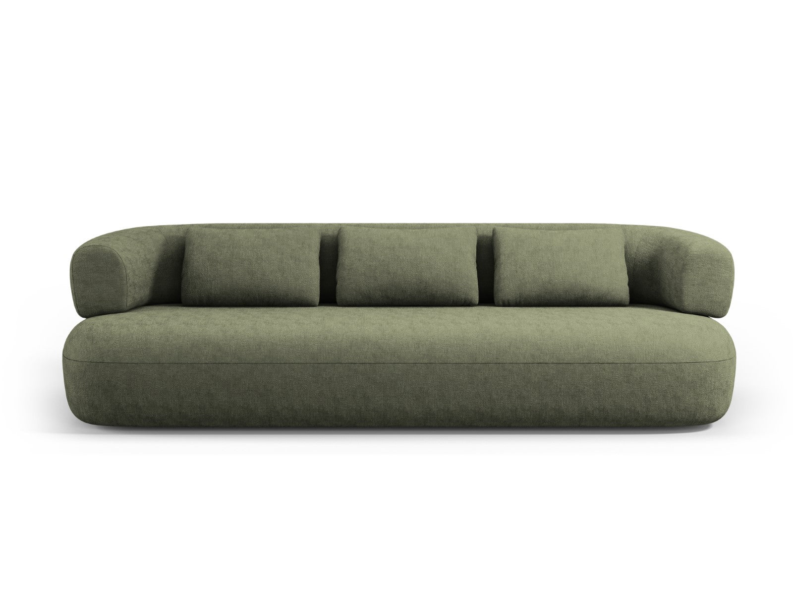 Micadoni Bank Jenny 4-zits, chenille, groente - 90x226x73cm