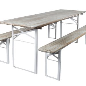 MaximaVida inklapbare picknickset Berlijn 200 cm whitewash – FSC hout MaximaVida inklapbare picknickset Berlijn 200 cm whitewash – FSC hout