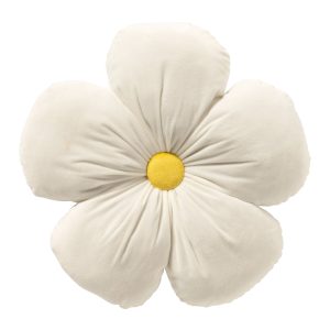LEANDER – sierkussen Ø40 cm – bloem – Snow White – wit LEANDER – sierkussen Ø40 cm – bloem – Snow White – wit