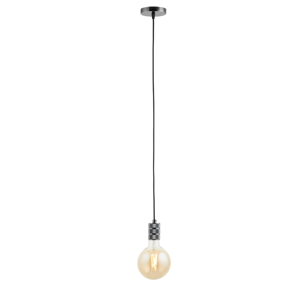 Lighto | Pendel Zwart Titanium | Inclusief Lichtbron Goud | Retro | 1.