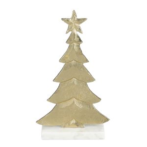 Mica Decorations Decoratie boom champagne – l18xb7xh32cm – Aluminium, Mica Decorations Decoratie boom champagne – l18xb7xh32cm – Aluminium,