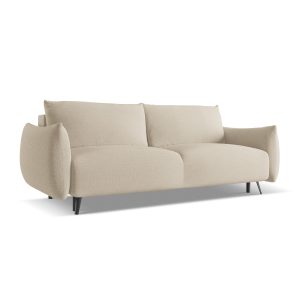 LaMiaSofa 3-zits slaapbank Genova – chenille stof – donkerbeige – 230x LaMiaSofa 3-zits slaapbank Genova – chenille stof – donkerbeige – 230x