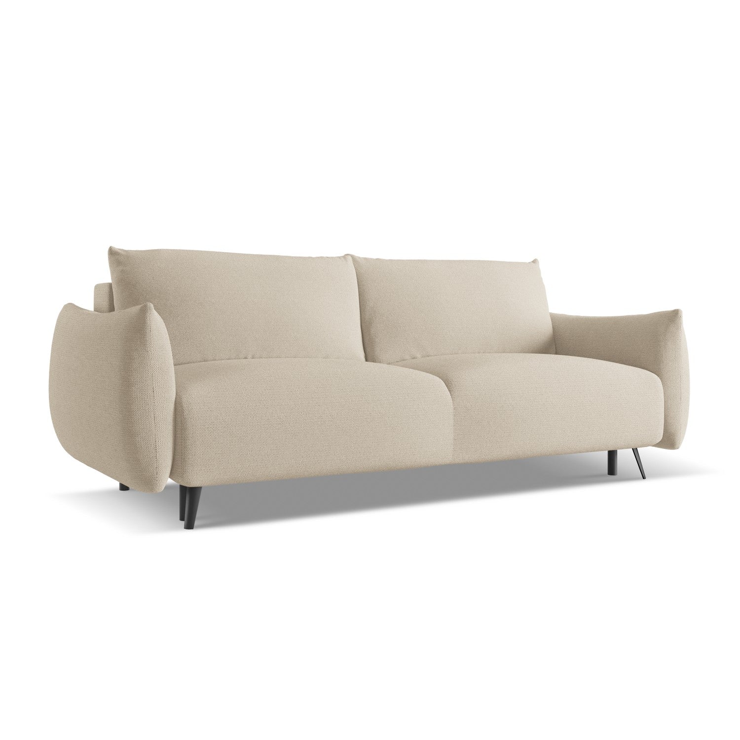 LaMiaSofa 3-zits slaapbank Genova - chenille stof - donkerbeige - 230x