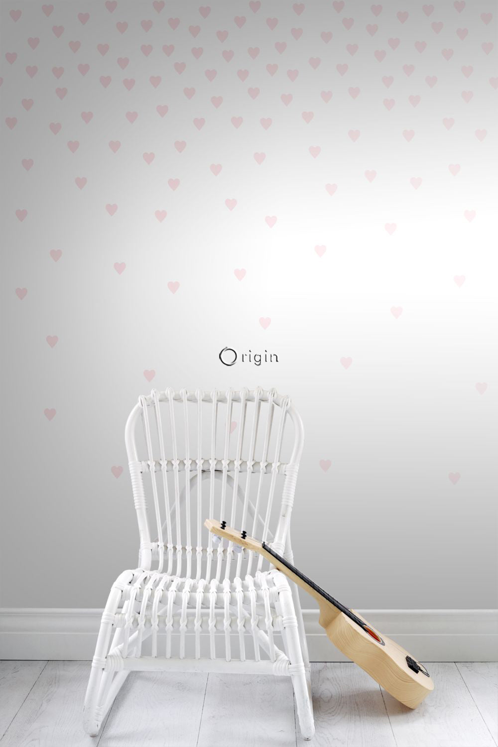 Origin Wallcoverings fotobehang confetti hartjes zacht roze - 200 x 27