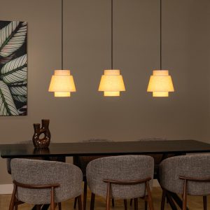 Lucide hanglamp TRIBUTE – 3xE27 – Beige Lucide hanglamp TRIBUTE – 3xE27 – Beige