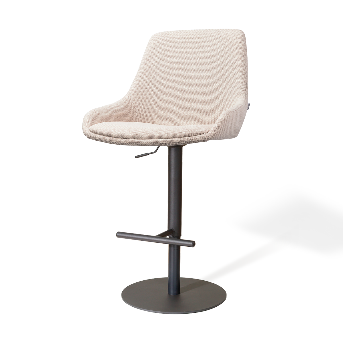 Nolon Niva-Isa tulp barkruk beige verstelbaar - zwarte poten