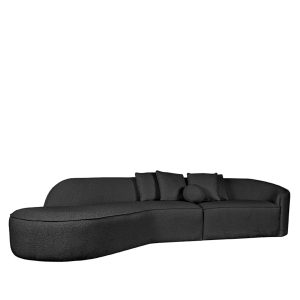 LABEL51 Bank Stelvio 4-Zits Rechts – Antraciet Bouclé – 338x150x74cm