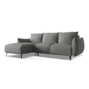 LaMiaSofa hoekbank links Genova – chenille stof – olifant – 242x162x86 LaMiaSofa hoekbank links Genova – chenille stof – olifant – 242x162x86