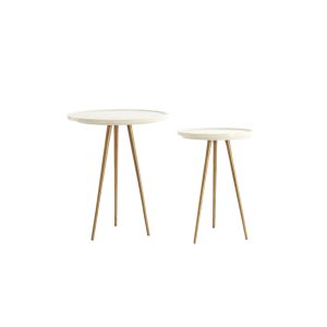 Light & Living bijzettafel Prato – wit – Ø43cm Light & Living bijzettafel Prato – wit – Ø43cm