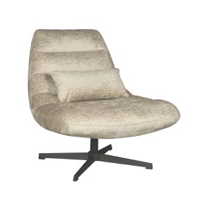 LABEL51 Fauteuil Nox – Beige Stof – Draaibaar LABEL51 Fauteuil Nox – Beige Stof – Draaibaar