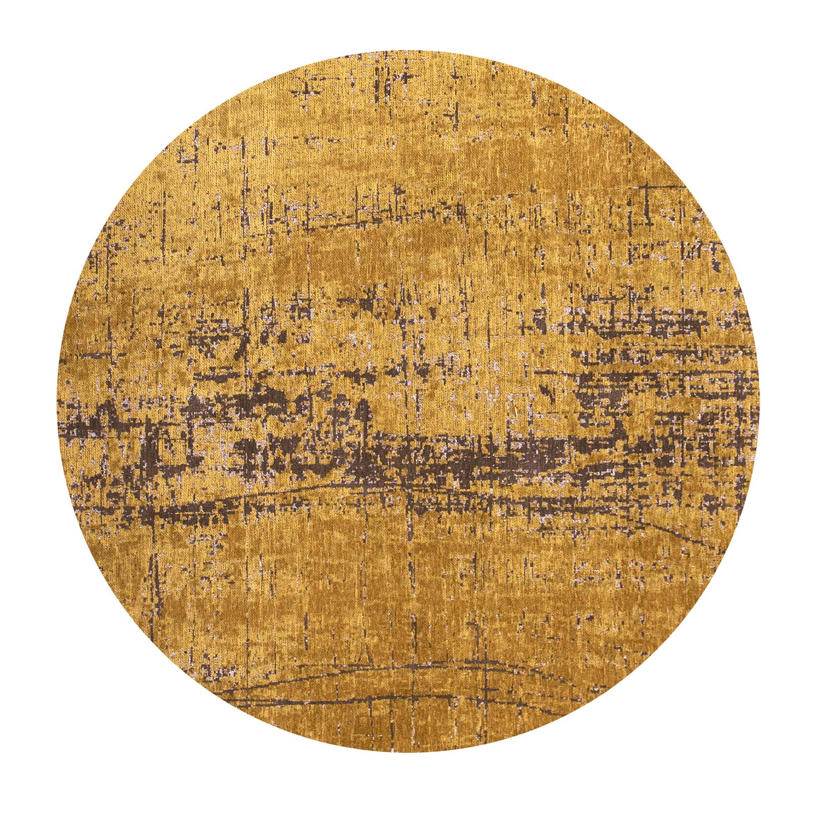 Ecorugs vloerkleed Liberty Gold - geel - 240x240cm