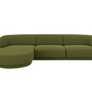 Micadoni Poef Miley 4-zits, boucle donker olijfgroen – 156x255x70cm Micadoni Poef Miley 4-zits, boucle donker olijfgroen – 156x255x70cm