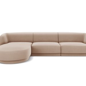 Micadoni linker hoekbank Miley 4-zits, flueel, cappuccino – 156x255x70 Micadoni linker hoekbank Miley 4-zits, flueel, cappuccino – 156x255x70