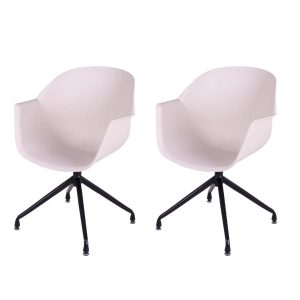 MaximaVida eetkamerstoel Cuyp XXL ecru draaiframe poten- 2 stuks MaximaVida eetkamerstoel Cuyp XXL ecru draaiframe poten- 2 stuks