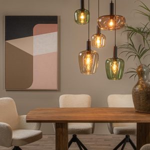 Lucide hanglamp ILONA – 5xE27 – Zwart Lucide hanglamp ILONA – 5xE27 – Zwart