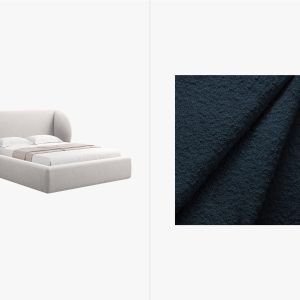 Micadoni Opbergbed met hoofdeinde Miley 200x180cm boucle donkerblauw – Micadoni Opbergbed met hoofdeinde Miley 200x180cm boucle donkerblauw –