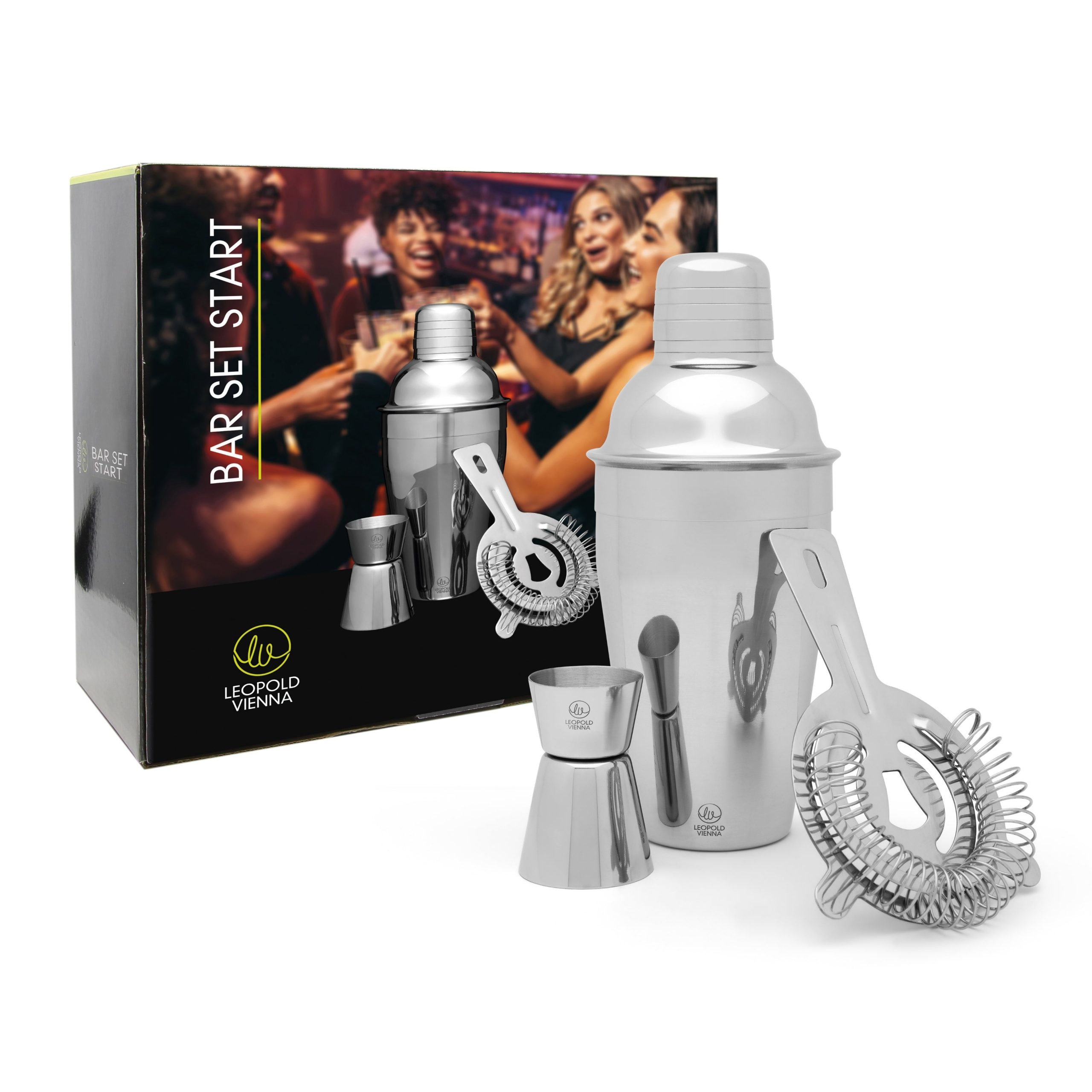 Leopold Vienna - Cocktail set Start 3-delig (cocktail shaker, jigger/p