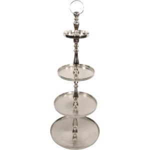 Lesli Living etagère Brush – zilver – Ø50x120cm Lesli Living etagère Brush – zilver – Ø50x120cm