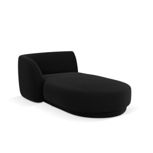 Micadoni linker meridiaan Miley flueel, zwart – 156x90x70cm