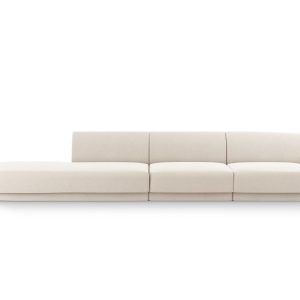 Micadoni linker bank Miley 4-zits, flueel, lichtbeige – 90x323x70cm Micadoni linker bank Miley 4-zits, flueel, lichtbeige – 90x323x70cm