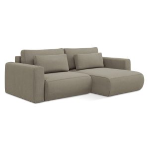 LaMiaSofa hoekbank rechts Perugia – textuurstof – donkerbeige – 240×14 LaMiaSofa hoekbank rechts Perugia – textuurstof – donkerbeige – 240×14