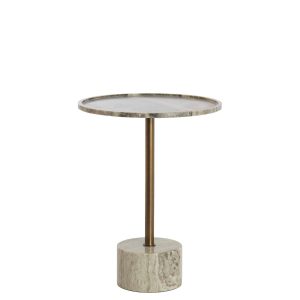 Light & Living bijzettafel Civita – bruin – Ø37cm Light & Living bijzettafel Civita – bruin – Ø37cm