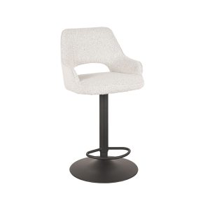 LABEL51 Barkruk Fer – Wit Bouclé – Zithoogte 60–80cm LABEL51 Barkruk Fer – Wit Bouclé – Zithoogte 60–80cm