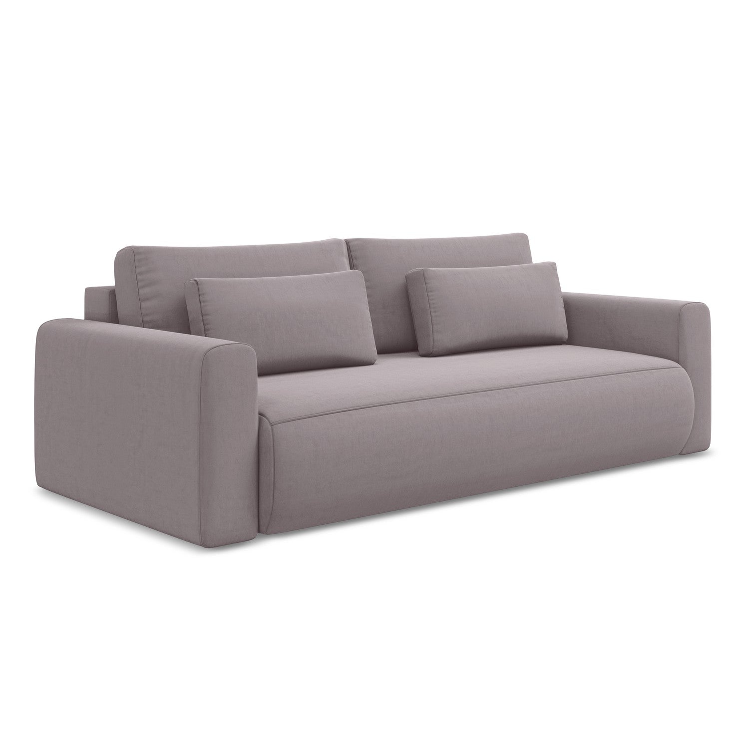 LaMiaSofa 3-zits slaapbank Perugia - velours - lavendel - 238x105x82