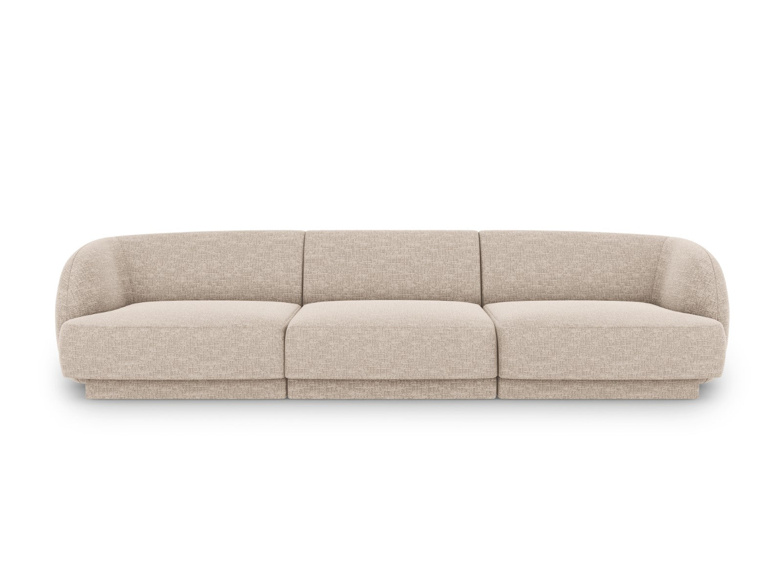 Micadoni Bank Miley 3-zits, chenille, beige - 90x255x70cm