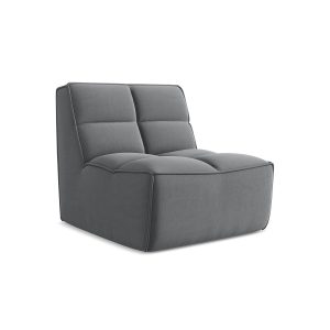 LaMiaSofa Bankmodule midden Belluno – velours – staal – 80x93x75