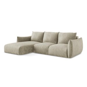 LaMiaSofa hoekbank links Savona – chenille stof – beige – 242x162x90 LaMiaSofa hoekbank links Savona – chenille stof – beige – 242x162x90
