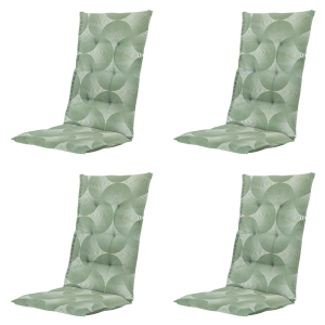Madison tuinstoelkussen hoge rug Napels – groen – 123x50x5cm – set van Madison tuinstoelkussen hoge rug Napels – groen – 123x50x5cm – set van
