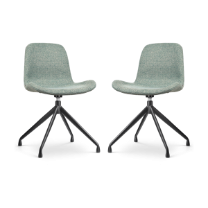 Nolon Nola-Fé Draaibare Eetkamerstoelen Set van 2 Zacht groen – Zwart Nolon Nola-Fé Draaibare Eetkamerstoelen Set van 2 Zacht groen – Zwart