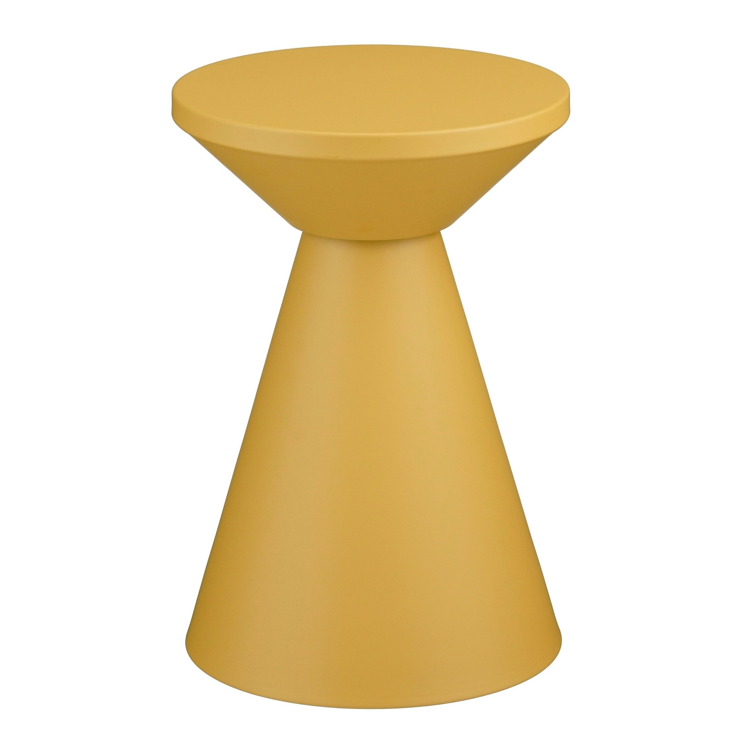 Mica Decorations Jim Bijzettafel - H45 x Ø31 cm - IJzer - Okergeel