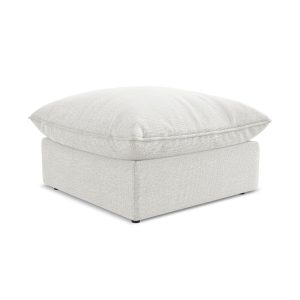 LaMiaSofa Poef Ravenna – bouclé – wit – 75x75x45 LaMiaSofa Poef Ravenna – bouclé – wit – 75x75x45