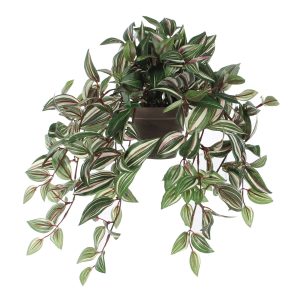 Mica Decorations Tradescantia Kunst Hangplant in Bloempot Stan – H45 x Mica Decorations Tradescantia Kunst Hangplant in Bloempot Stan – H45 x