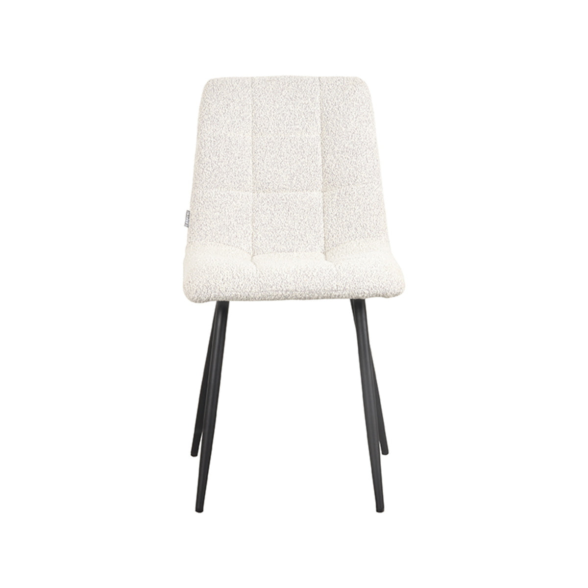 LABEL51 Eetkamerstoel Juul - Champagne Bouclé - Zithoogte 46cm - Set v